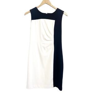 Calvin Klein Sleeveless Colorblock Mini Dress Black and White 6P